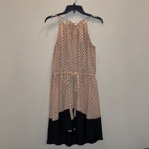 Bar III Blush Polka Dot High Low Dress